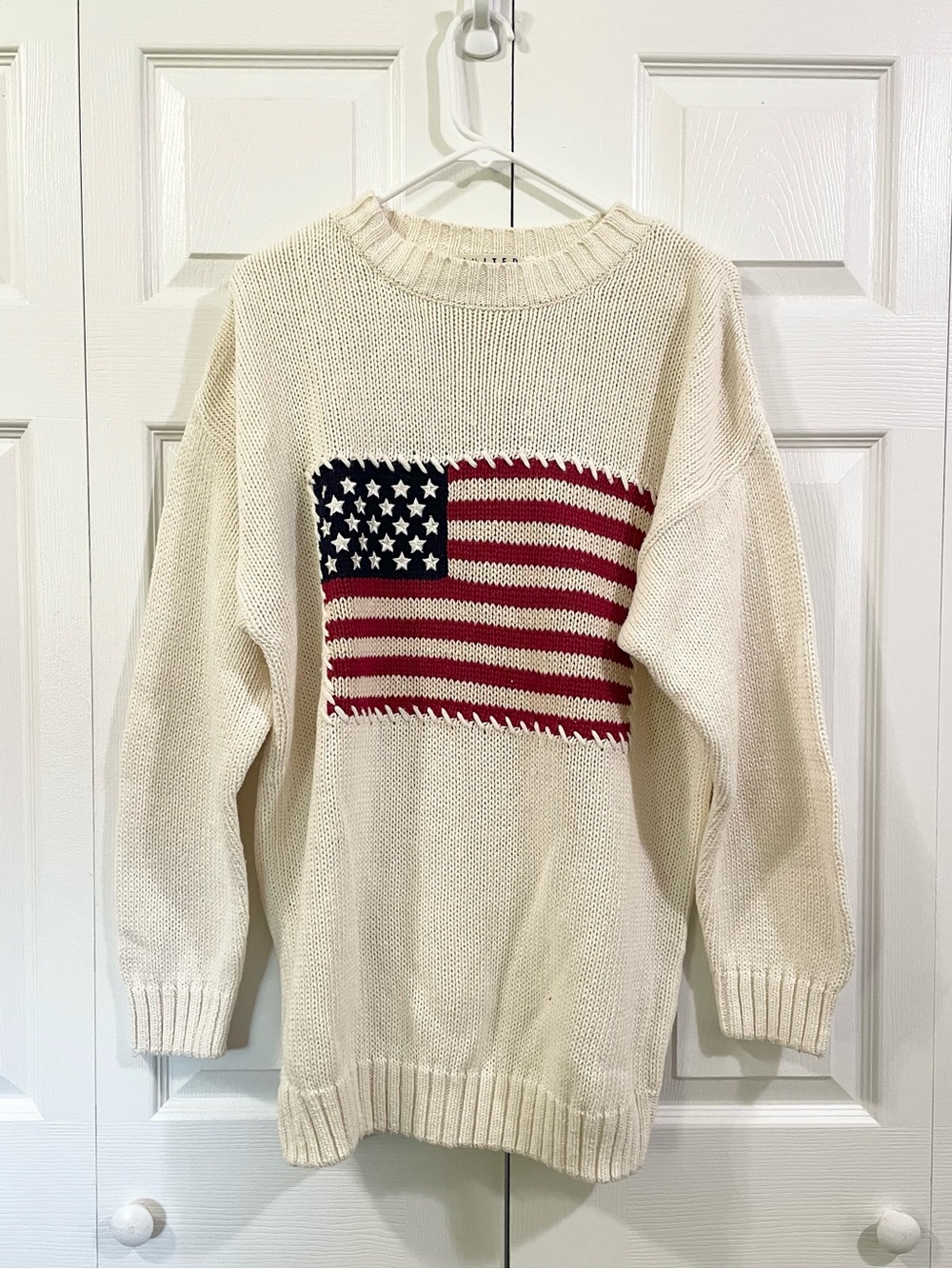 LIMITED TOO Y2K American Flag Oversized Sweater Juniors Size 16